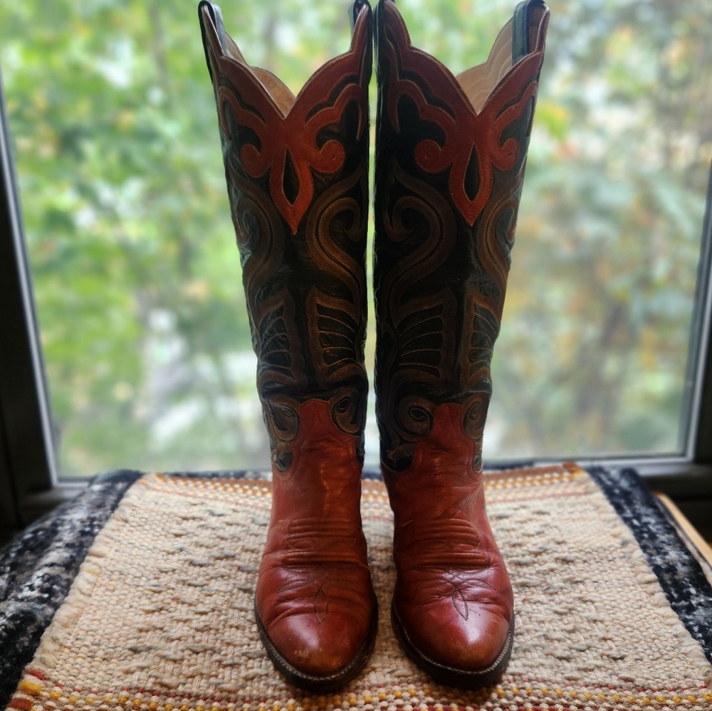 Vintage Larry Mahan Tall Cowboy Boots - Picture 3 of 12